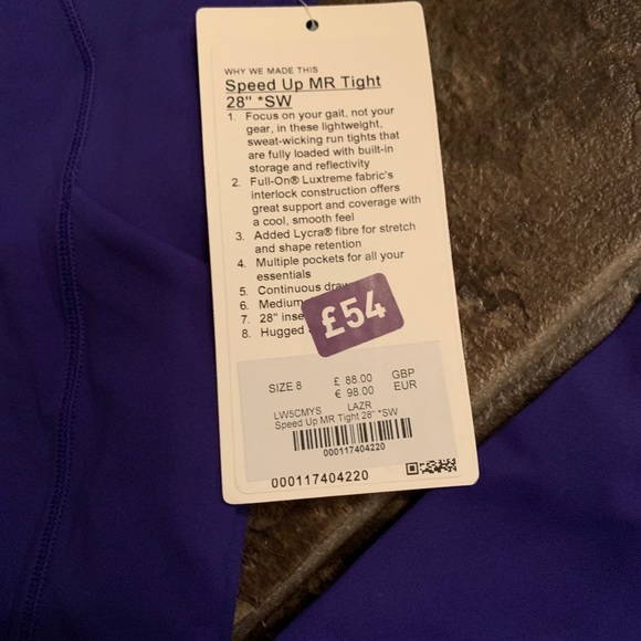Lululemon speed up tights 28” seawheeze 2020 - Picture 2 of 2